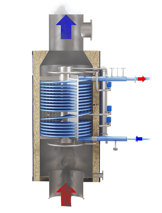 Exhaust Gas Boiler on a Maritime Ship