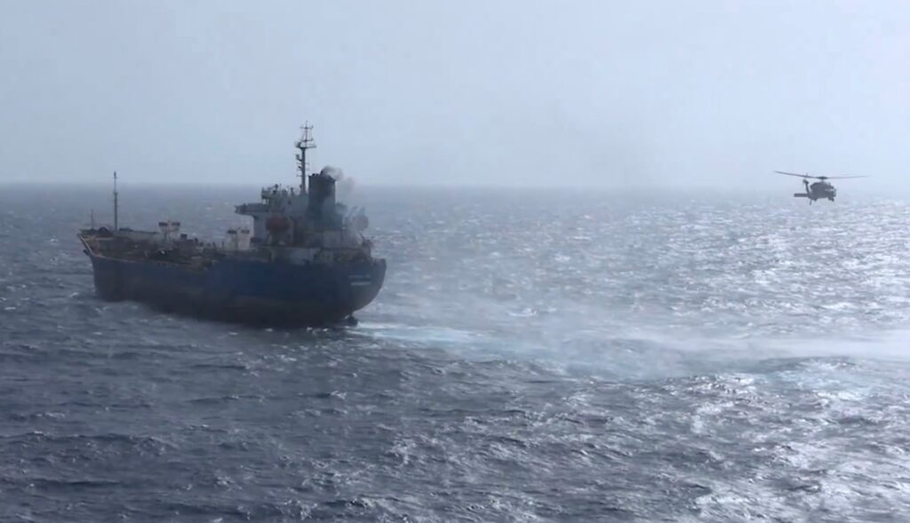 U.S. Marines Board Iranian Tanker in Gulf of Oman